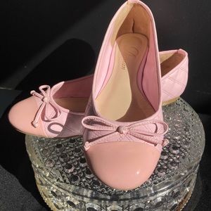 Delman Size 5 Pink Leather Ballet Flats Saks